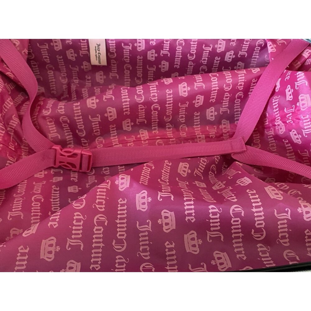 Juicy Couture Hot Pink Embossed Hearts 21" Spinner Carry-On Suitcase Luggage NEW - Picture 12 of 14
